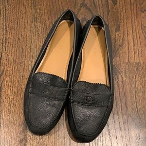 Coach black leather loafer size 11